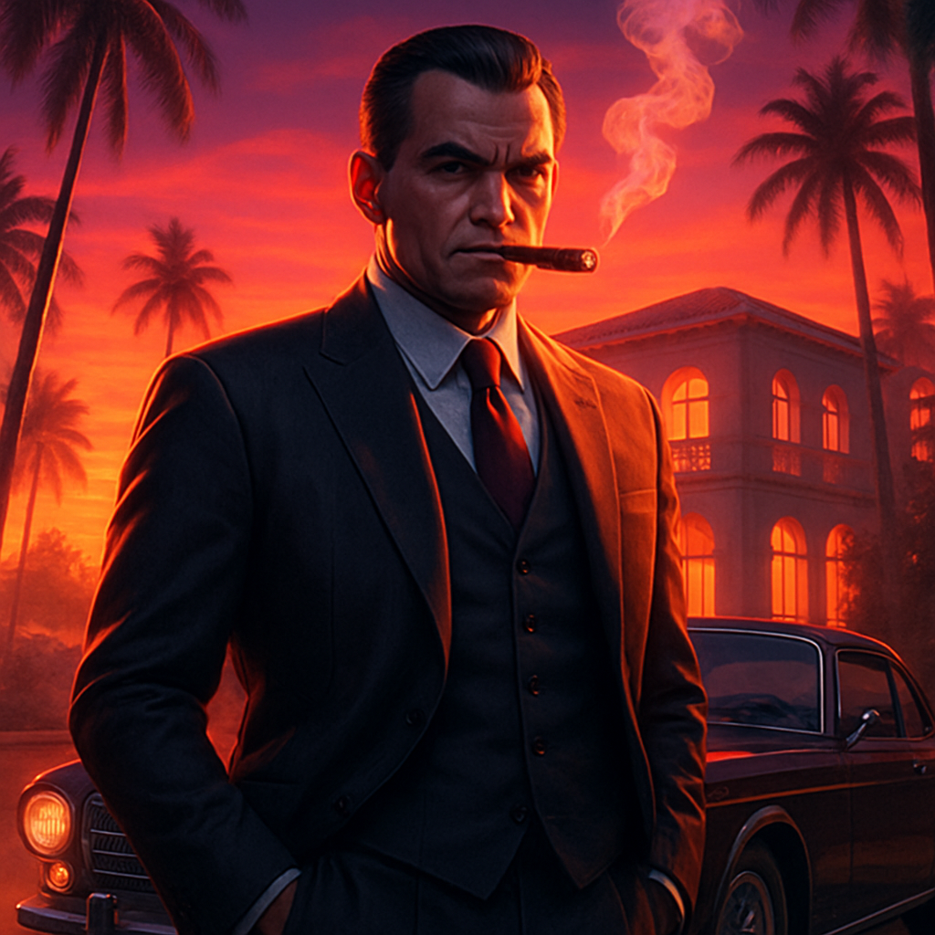 Mafia Boss GTA-style character poster