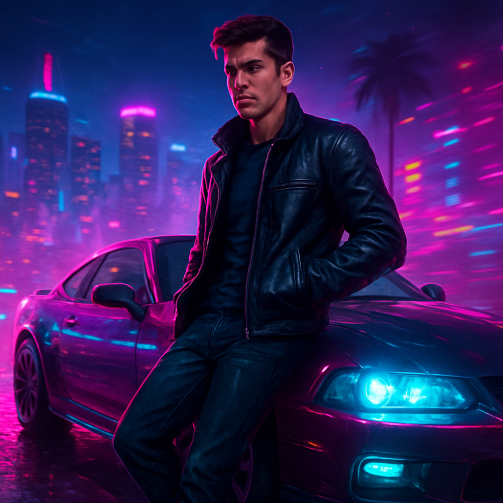 Street Racer GTA-style character poster